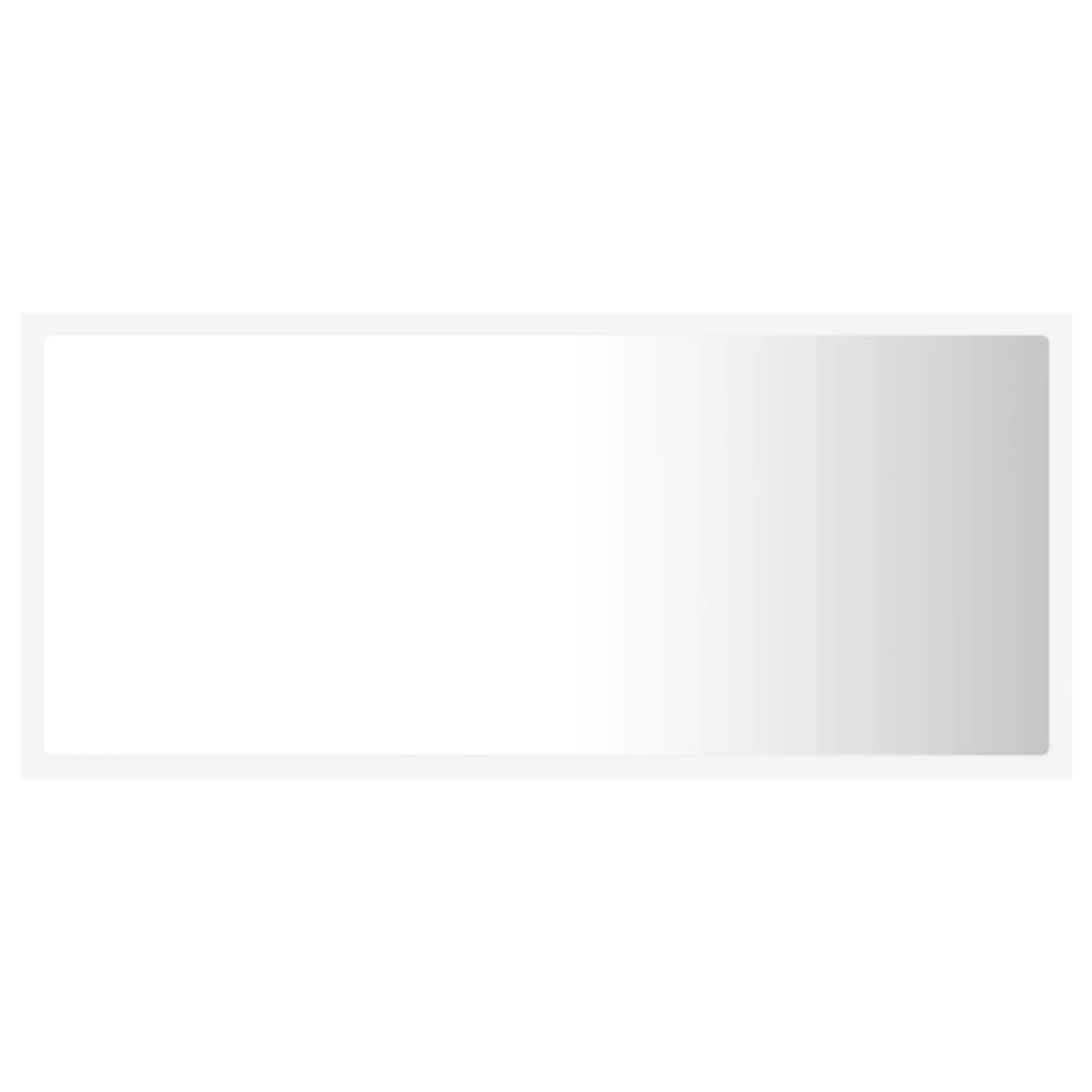 vidaXL Lustro łazienkowe z LED, białe, 90x8,5x37 cm, akryl