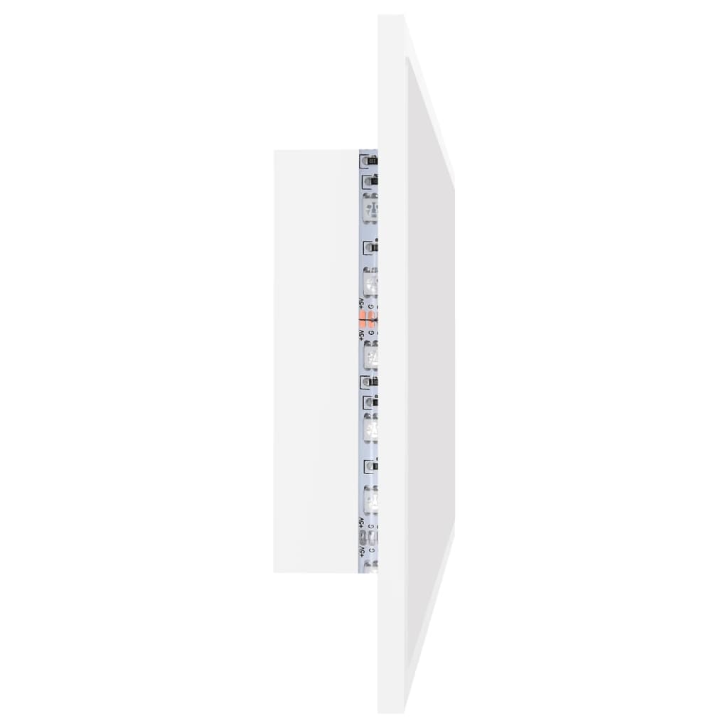 vidaXL Lustro łazienkowe z LED, białe, 90x8,5x37 cm, akryl