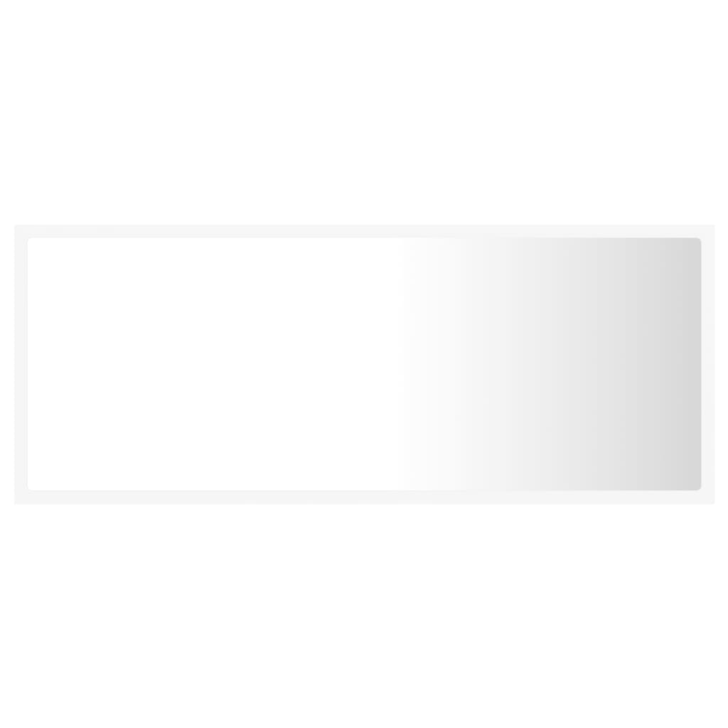 vidaXL Lustro łazienkowe z LED, białe, 100x8,5x37 cm, akryl
