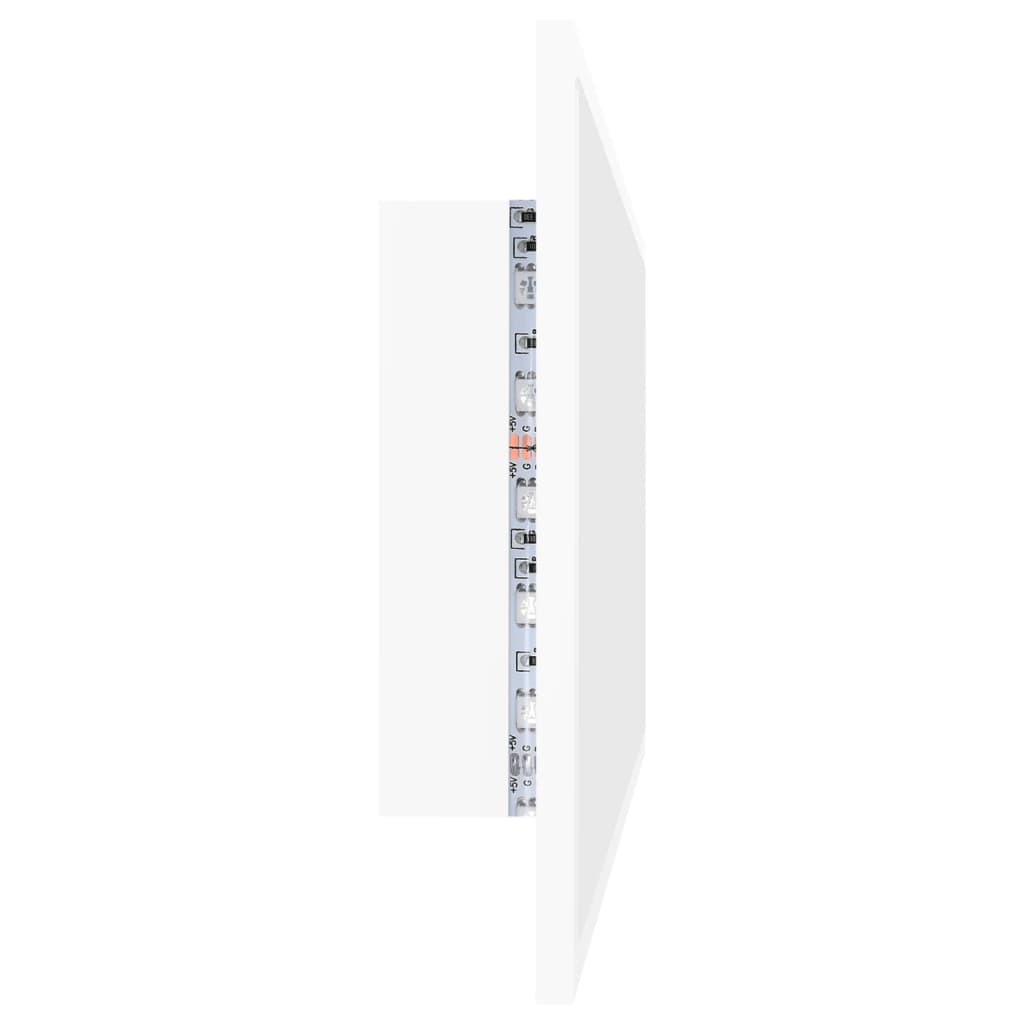 vidaXL Lustro łazienkowe z LED, białe, 100x8,5x37 cm, akryl