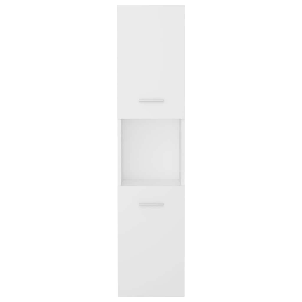 vidaXL Szafka łazienkowa, biała, 30x30x130 cm, materiał drewnopochodny