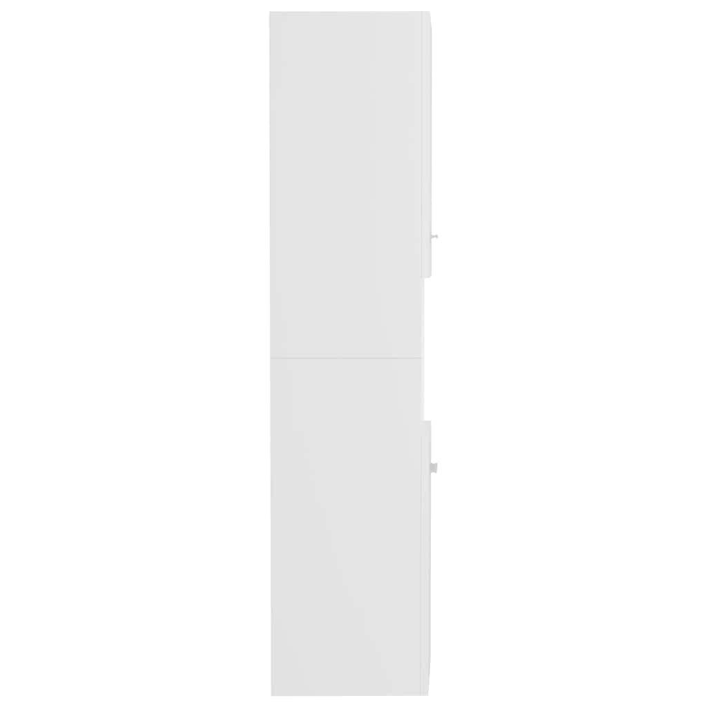 vidaXL Szafka łazienkowa, biała, 30x30x130 cm, materiał drewnopochodny
