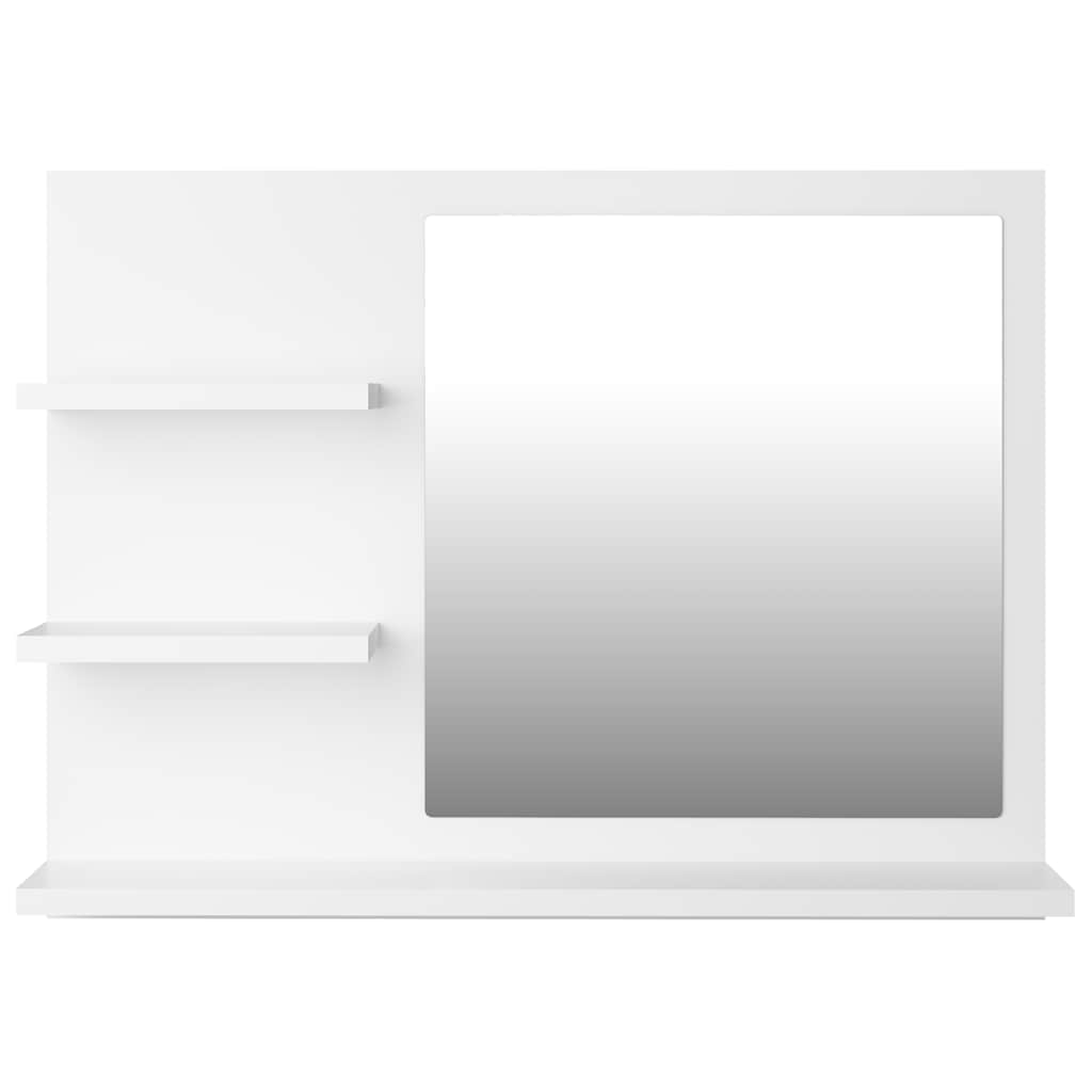 vidaXL Lustro łazienkowe, białe 60x10,5x45 cm, materiał drewnopochodny