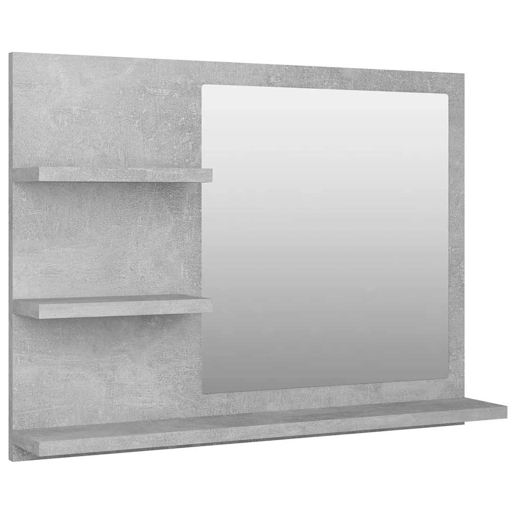 vidaXL Lustro łazienkowe, szarość betonu 60x10,5x45 cm
