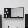 vidaXL Lustro łazienkowe, czarne 90x10,5x45 cm materiał drewnopochodny