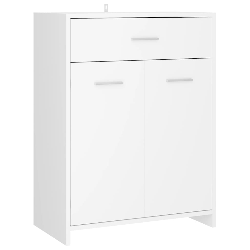 vidaXL Szafka łazienkowa, biała, 60x33x80 cm, materiał drewnopochodny