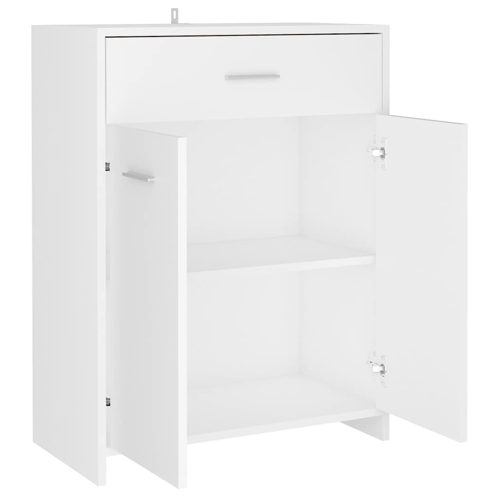 vidaXL Szafka łazienkowa, biała, 60x33x80 cm, materiał drewnopochodny