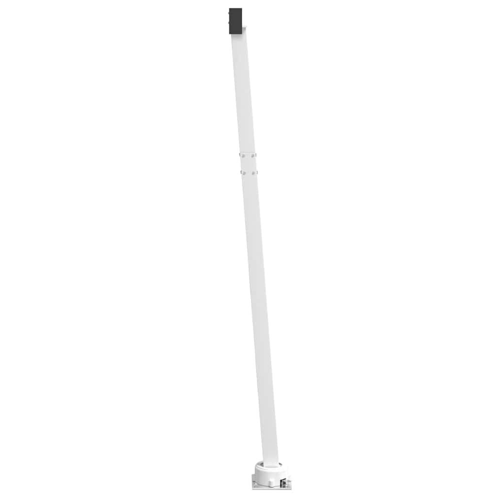 vidaXL Zestaw słupków do markizy, biały, 600x245 cm, żelazo