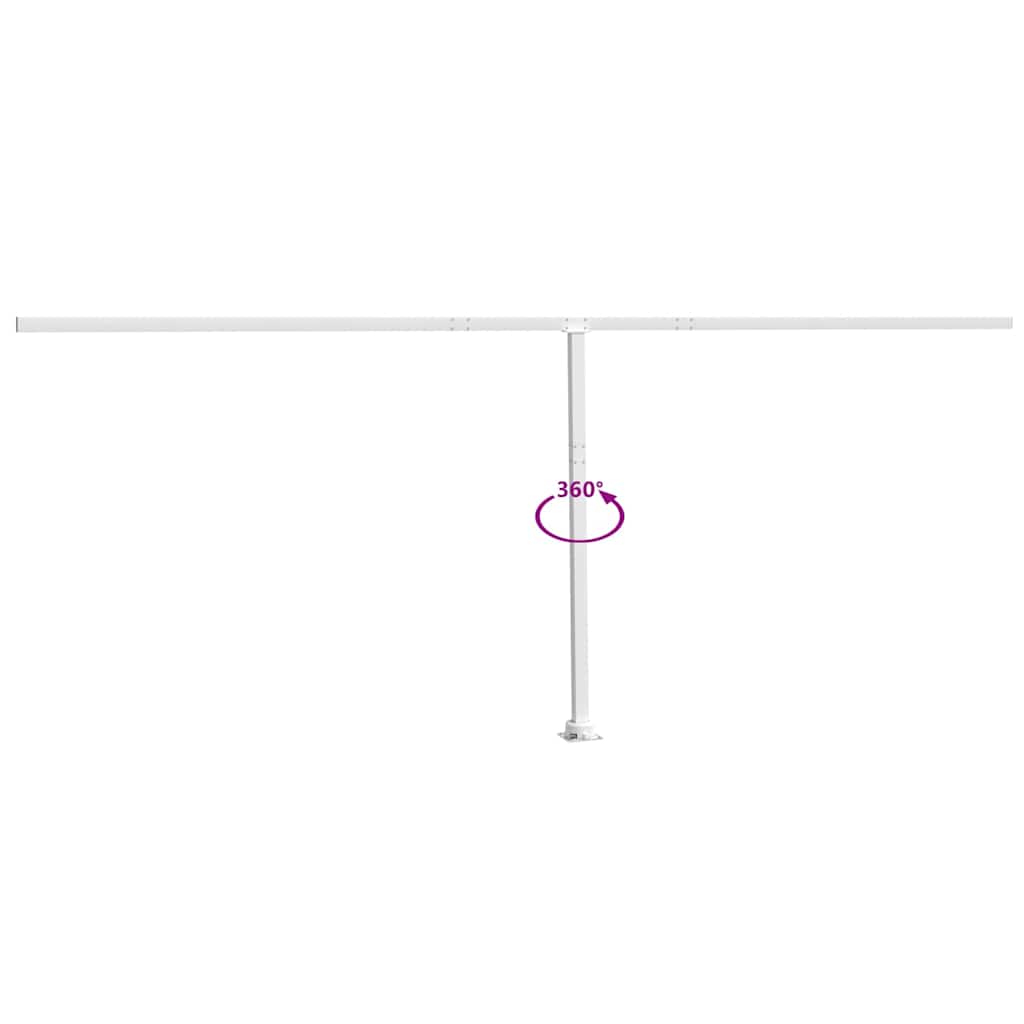 vidaXL Zestaw słupków do markizy, biały, 600x245 cm, żelazo