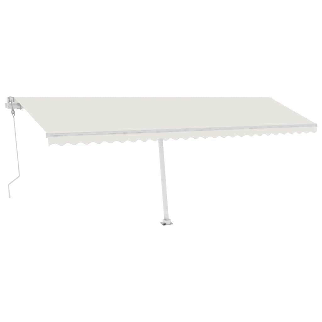vidaXL Zestaw słupków do markizy, biały, 600x245 cm, żelazo