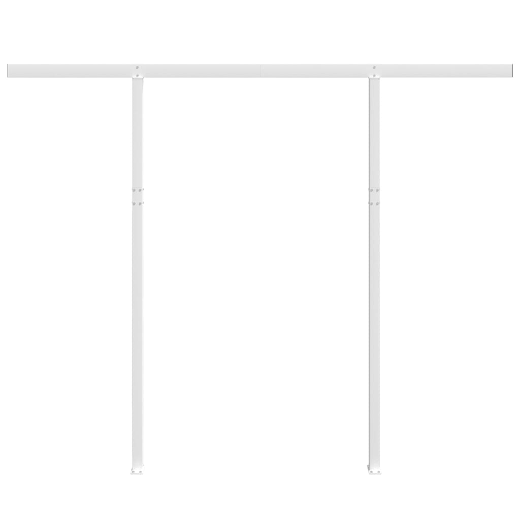 vidaXL Zestaw słupków do markizy, biały, 300x245 cm, żelazo