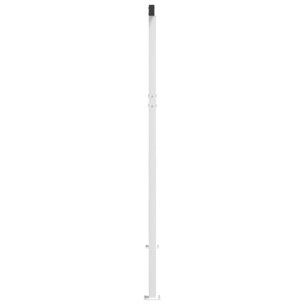 vidaXL Zestaw słupków do markizy, biały, 300x245 cm, żelazo