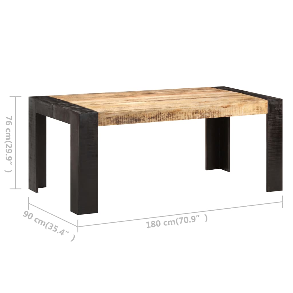 vidaXL Stół jadalniany z litego drewna mango, 180 x 90 x 76 cm