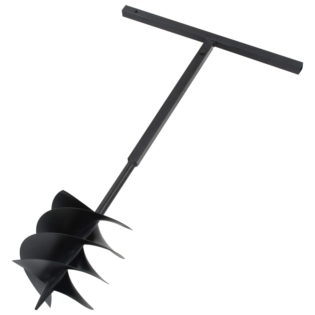 vidaXL Świder glebowy z uchwytem, 250 mm, przedłużany, 8 m, stal