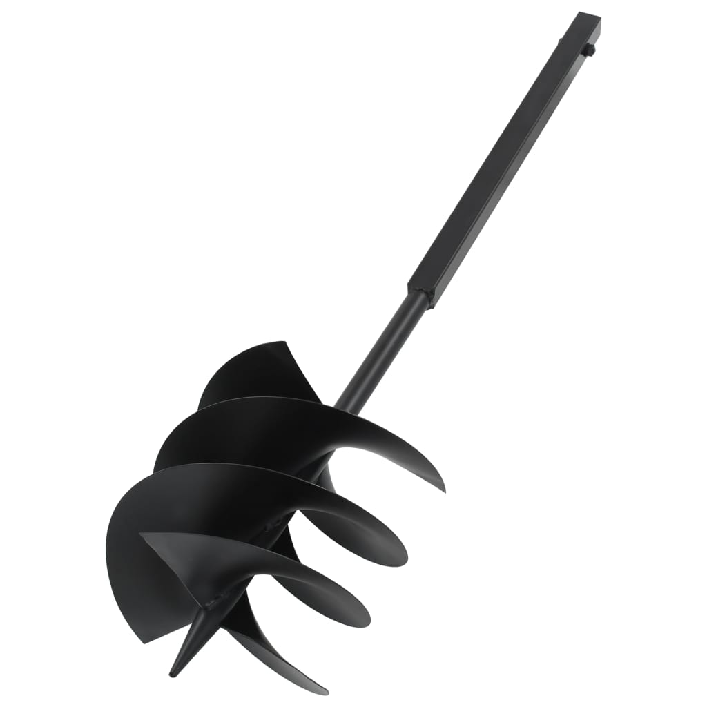 vidaXL Świder glebowy z uchwytem, 250 mm, przedłużany, 8 m, stal