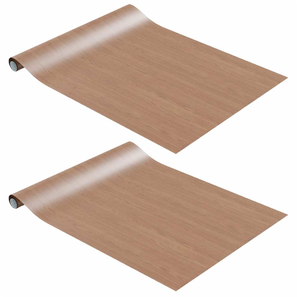 vidaXL Okleiny meblowe samoprzylepne 2 szt., jasny dąb, 500x90 cm, PVC