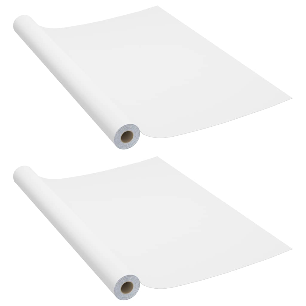 vidaXL Okleiny meblowe samoprzylepne, 2 szt., białe, 500x90 cm, PVC