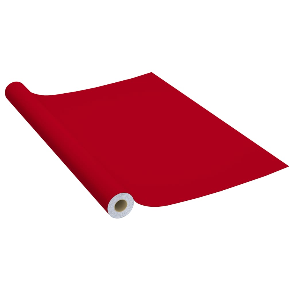 vidaXL Okleiny meblowe samoprzylepne, 2 szt., czerwone, 500x90 cm, PVC