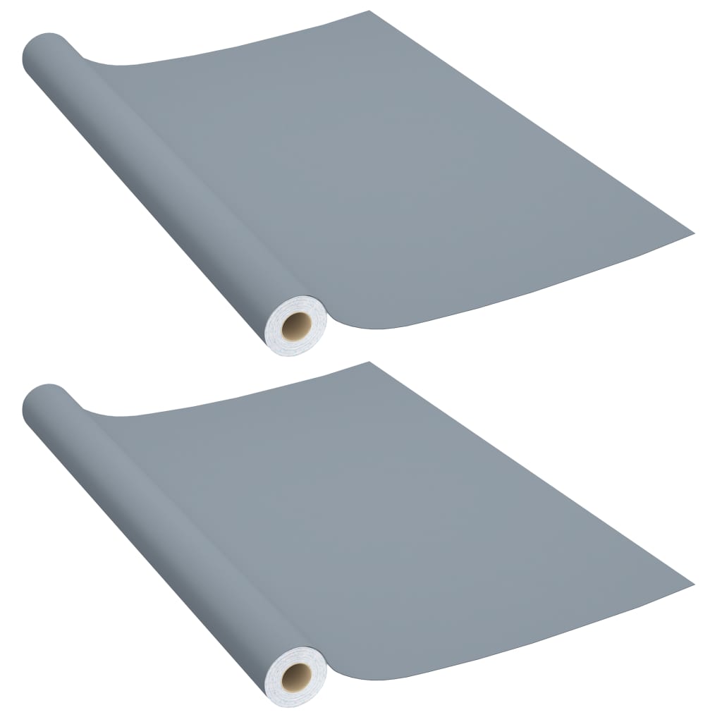 vidaXL Okleiny meblowe samoprzylepne, 2 szt., szare, 500x90 cm, PVC