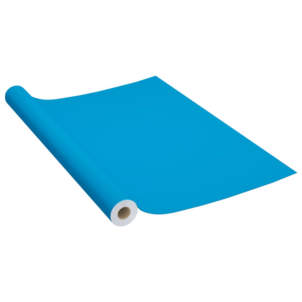 vidaXL Okleiny meblowe samoprzylepne, 2 szt., lazurowe, 500x90 cm, PVC