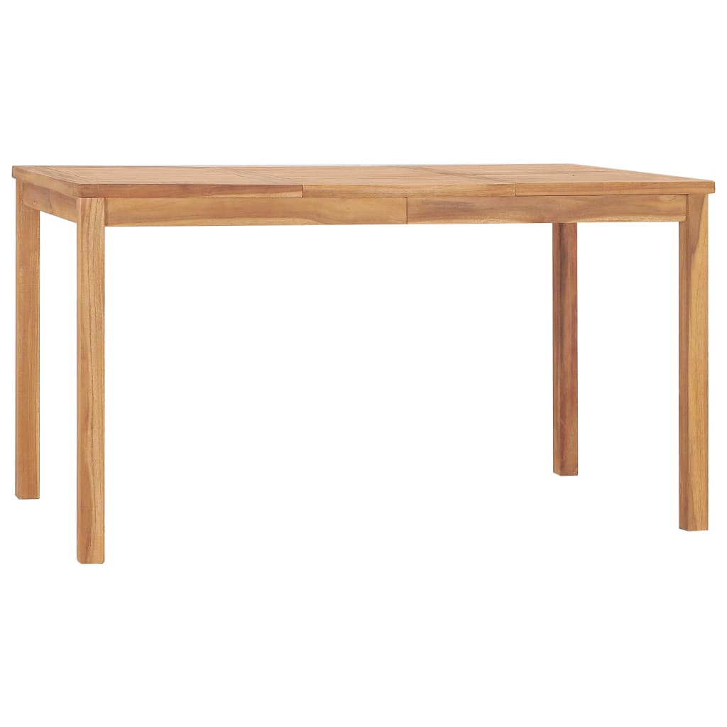 vidaXL 5-częściowy zestaw obiadowy do ogrodu, 140x80 cm, lite drewno tekowe