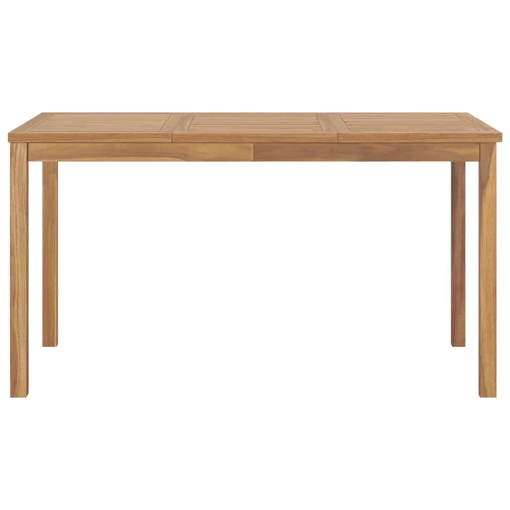vidaXL 7-częściowy zestaw obiadowy do ogrodu, 140x80 cm, lite drewno tekowe
