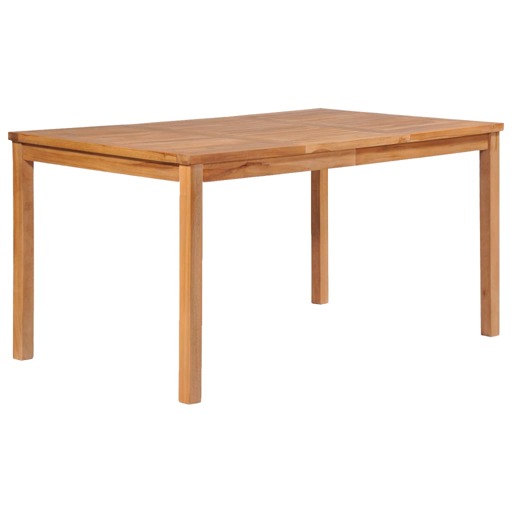 vidaXL 7-częściowy zestaw obiadowy do ogrodu, 150x90 cm, lite drewno tekowe