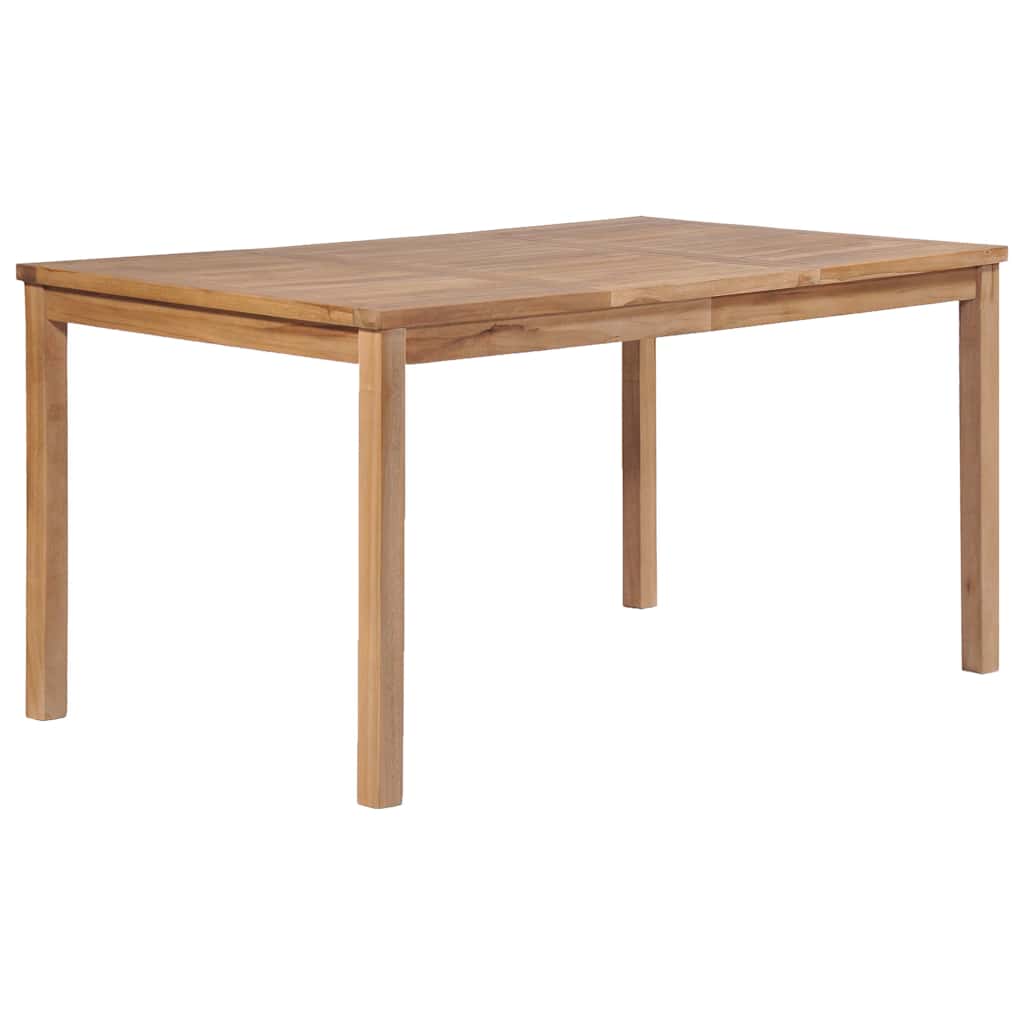 vidaXL 7-częściowy zestaw obiadowy do ogrodu, 150x90 cm, lite drewno tekowe