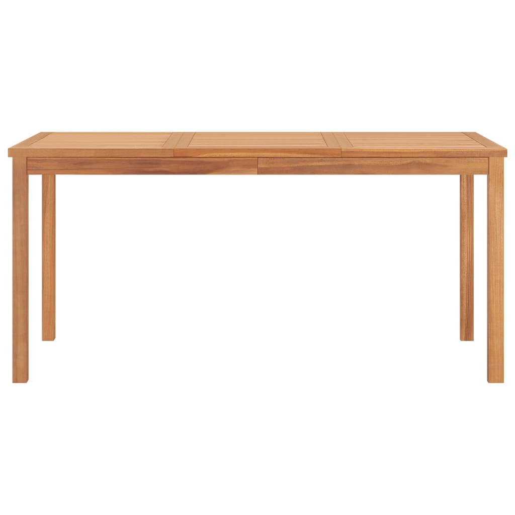 vidaXL 7-częściowy zestaw obiadowy do ogrodu, 160x80 cm, lite drewno tekowe