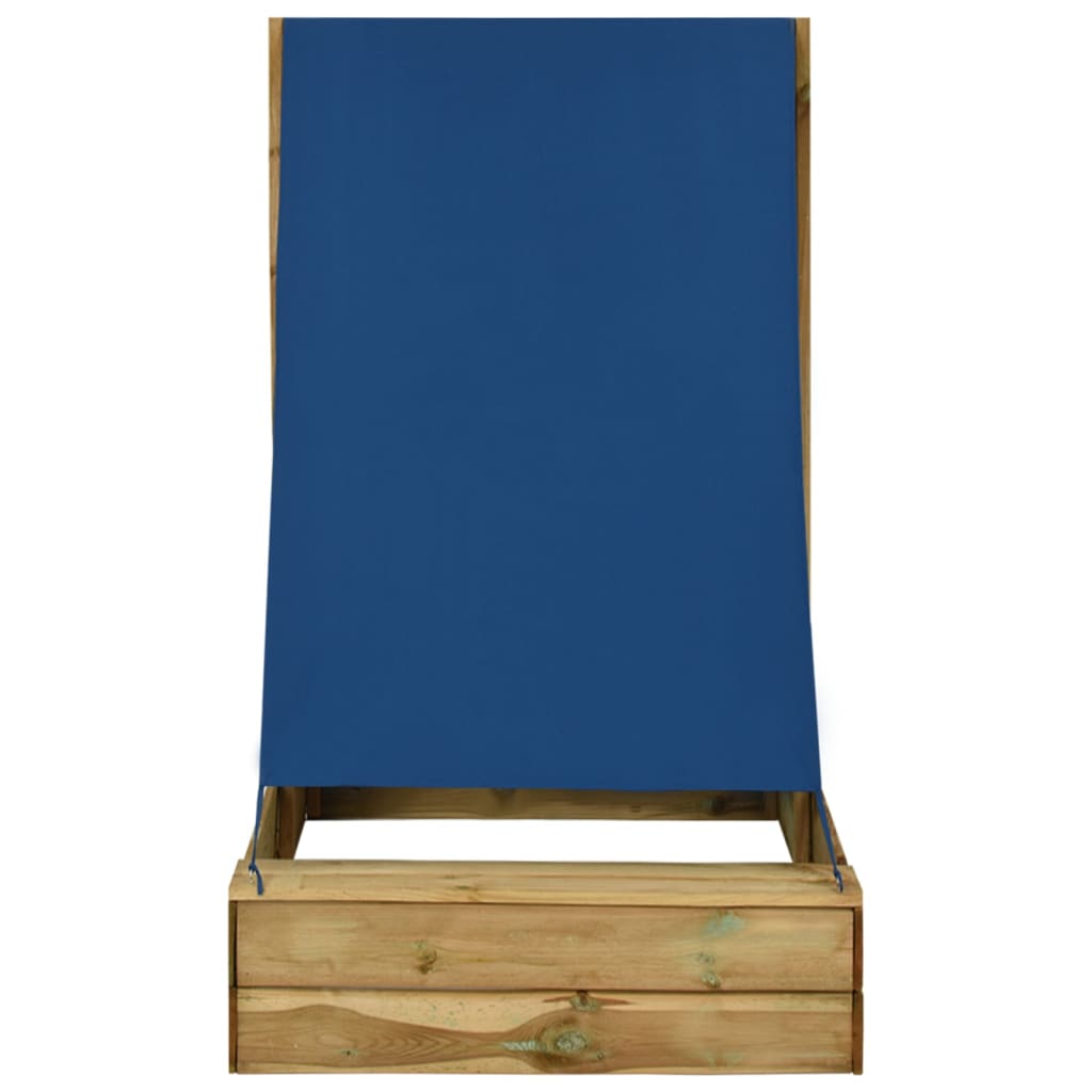 vidaXL Piaskownica z daszkiem, 80x60x97,5 cm, impregnowana sosna