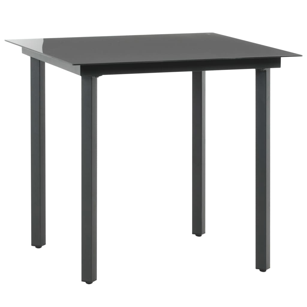 vidaXL Zestaw mebli ogrodowych z rattanu PVC, 5 elementów, czarny