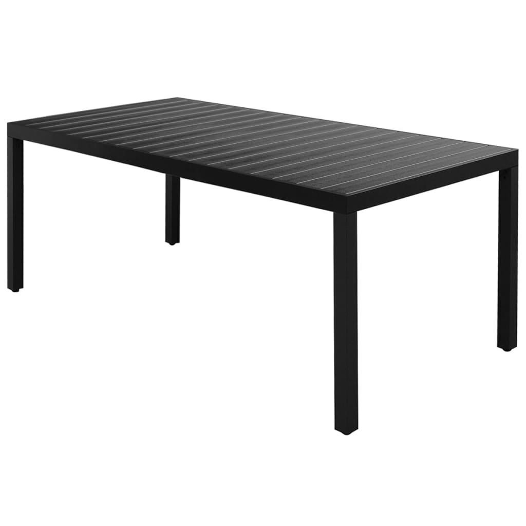 vidaXL 7-częściowy zestaw mebli ogrodowych rattan PVC, czarny