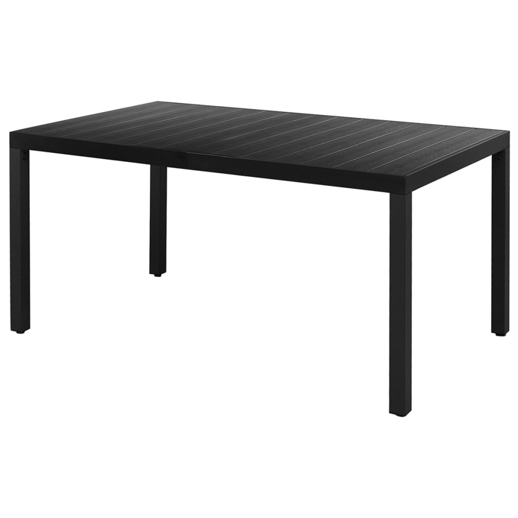 vidaXL 7-częściowy zestaw mebli ogrodowych, rattan PVC, czarny
