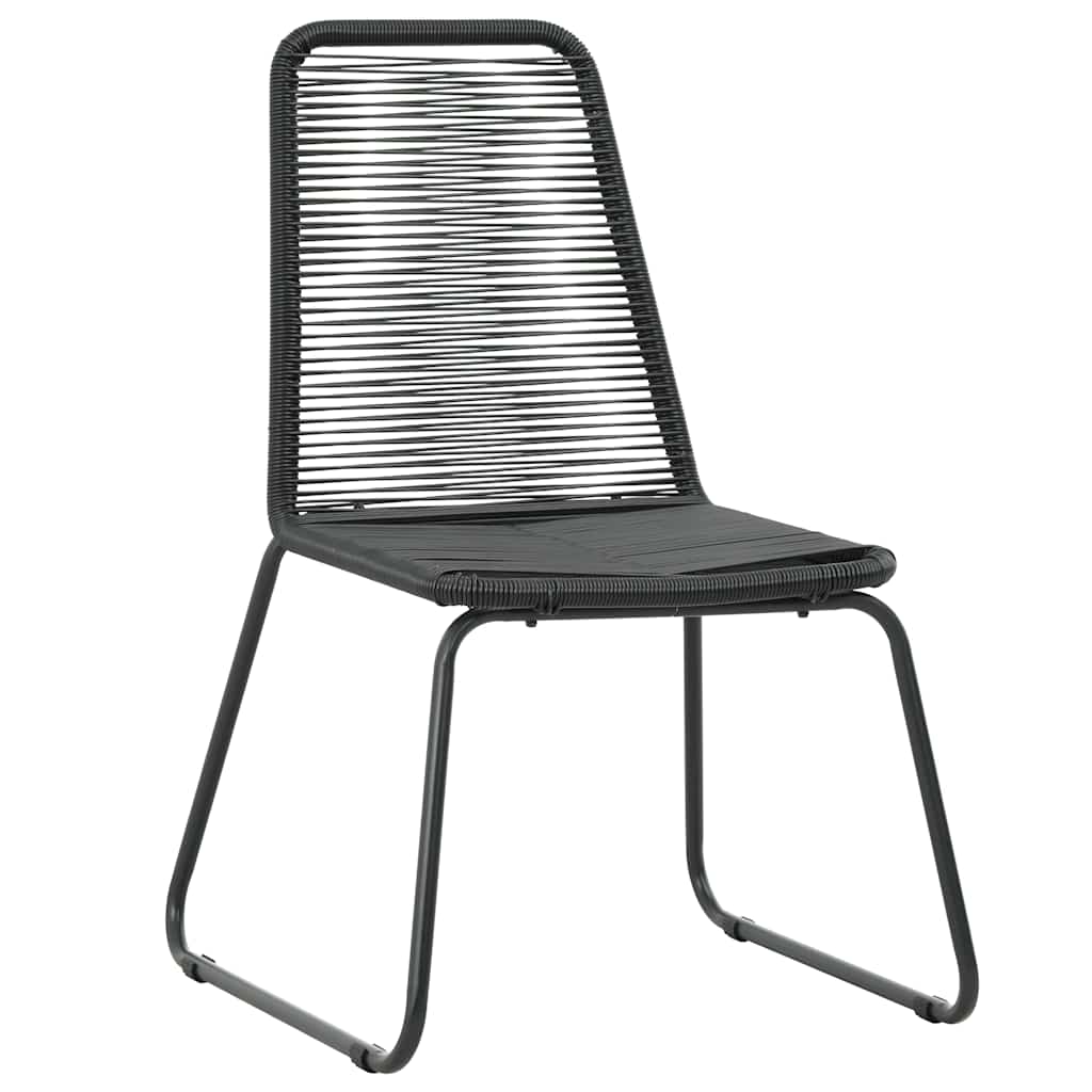vidaXL 7-częściowy zestaw mebli ogrodowych, rattan PVC, czarny