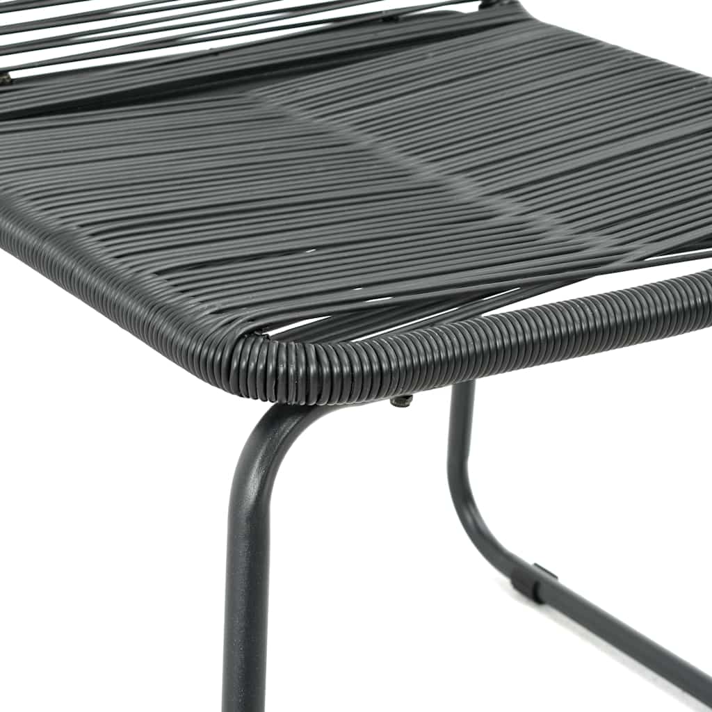 vidaXL 7-częściowy zestaw mebli ogrodowych, rattan PVC, czarny
