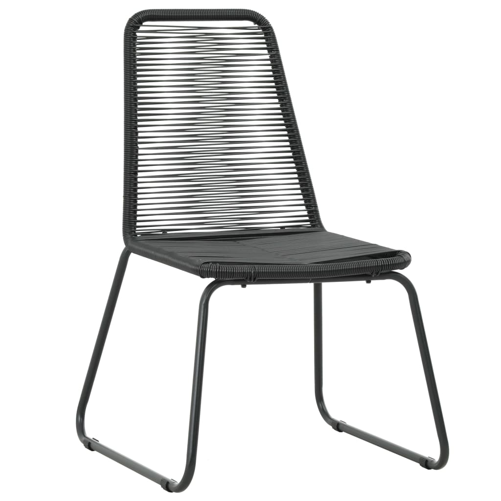 vidaXL 9-częściowy zestaw mebli ogrodowych, rattan PVC, czarny