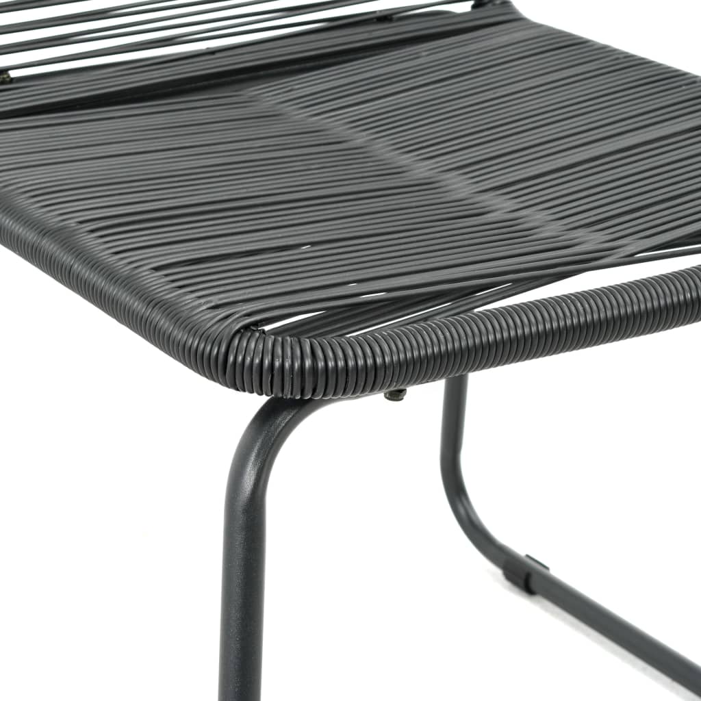 vidaXL 9-częściowy zestaw mebli ogrodowych, rattan PVC, czarny