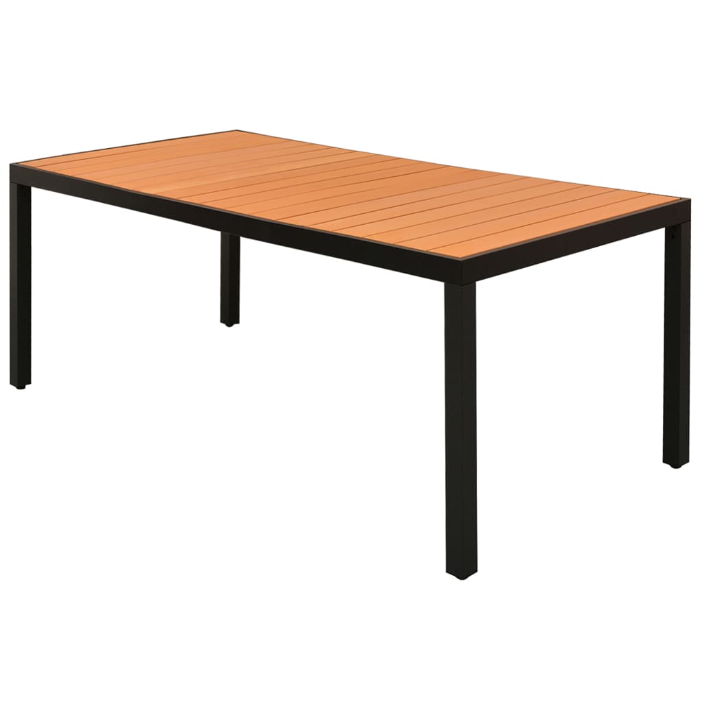 vidaXL 7-częściowy zestaw mebli ogrodowych, rattan PVC, czarno-brązowy