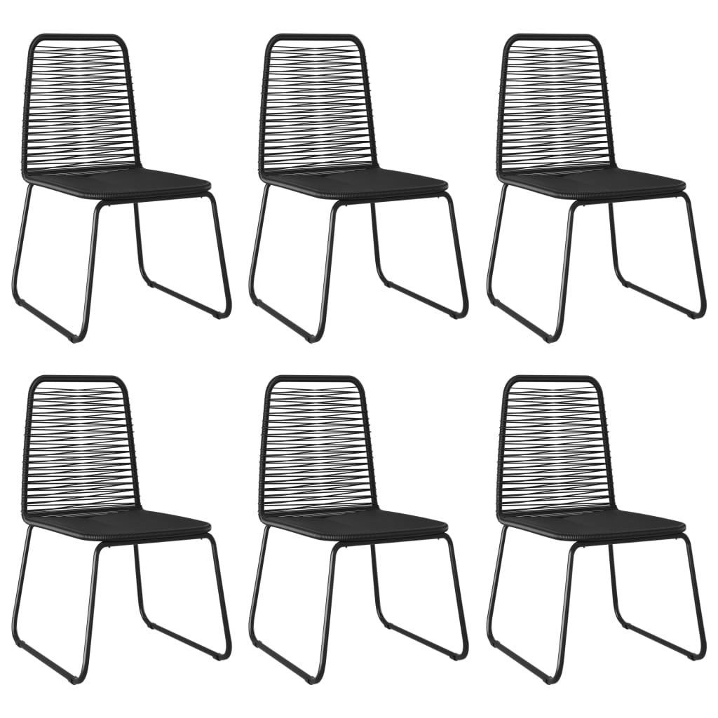 vidaXL 7-częściowy zestaw mebli ogrodowych, rattan PVC, czarno-brązowy