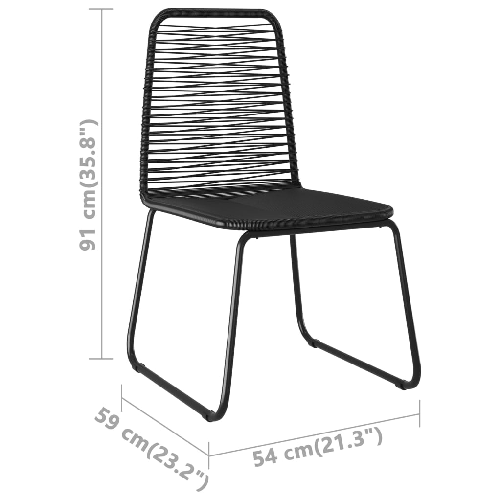 vidaXL 7-częściowy zestaw mebli ogrodowych, rattan PVC, czarno-brązowy
