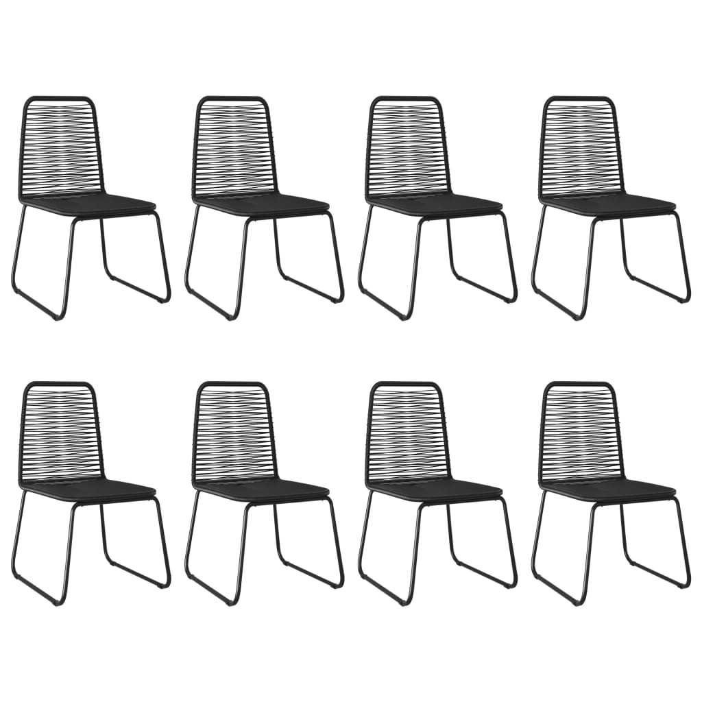vidaXL 9-częściowy zestaw mebli ogrodowych, rattan PVC, czarno-brązowy