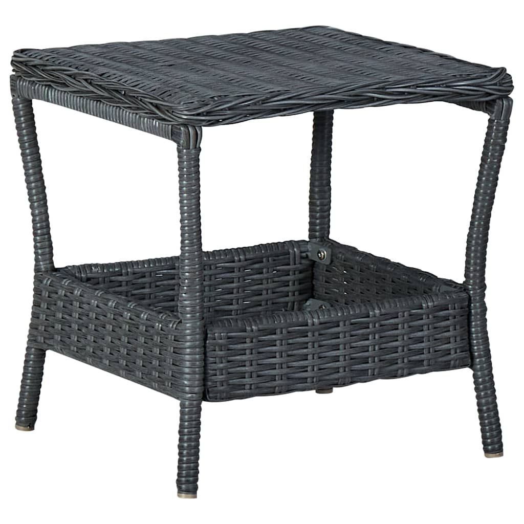 vidaXL 3-cz. zestaw wypoczynkowy do ogrodu, z poduszkami, ciemnoszary