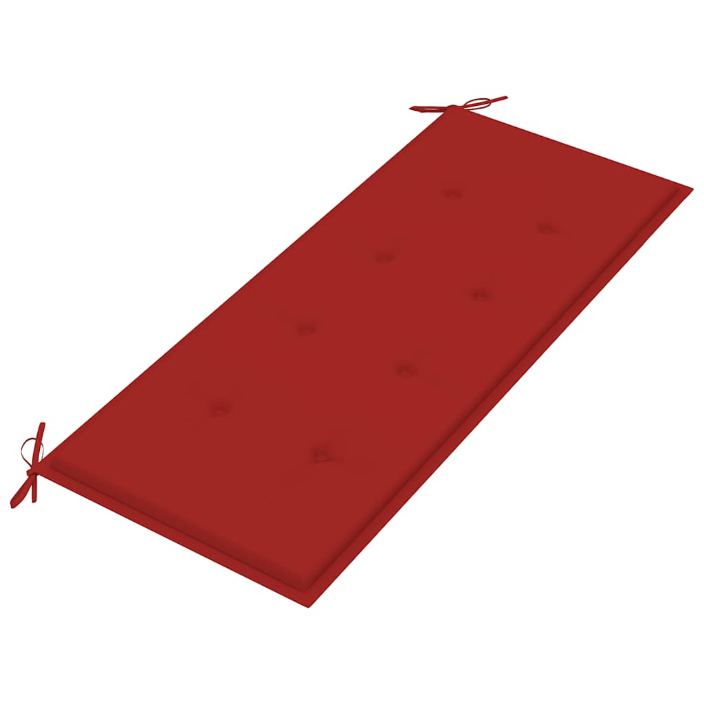 vidaXL 2-os. ławka ogrodowa z poduszką, 120 cm, lity eukaliptus