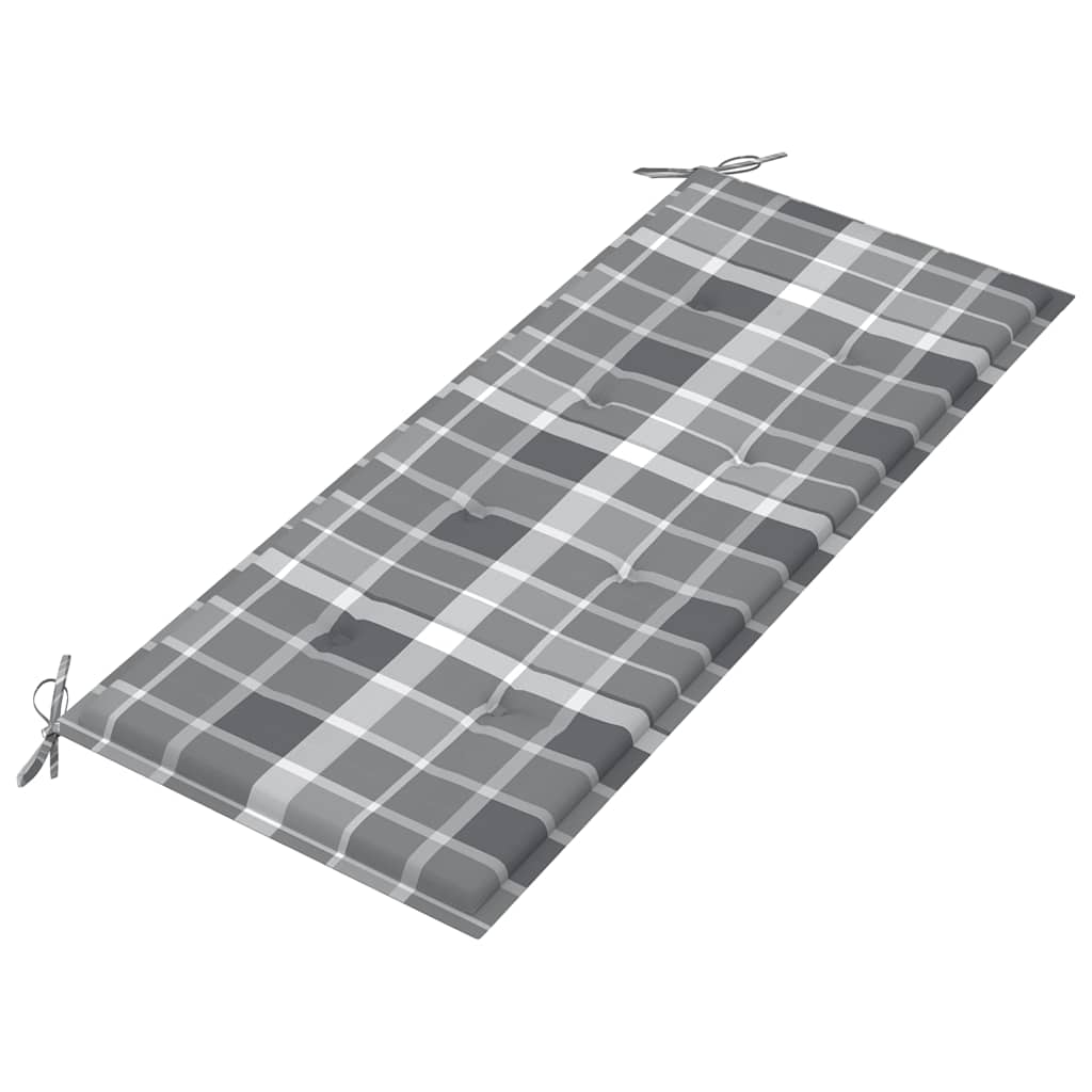 vidaXL 2-os. ławka ogrodowa z poduszką, 120 cm, lity eukaliptus