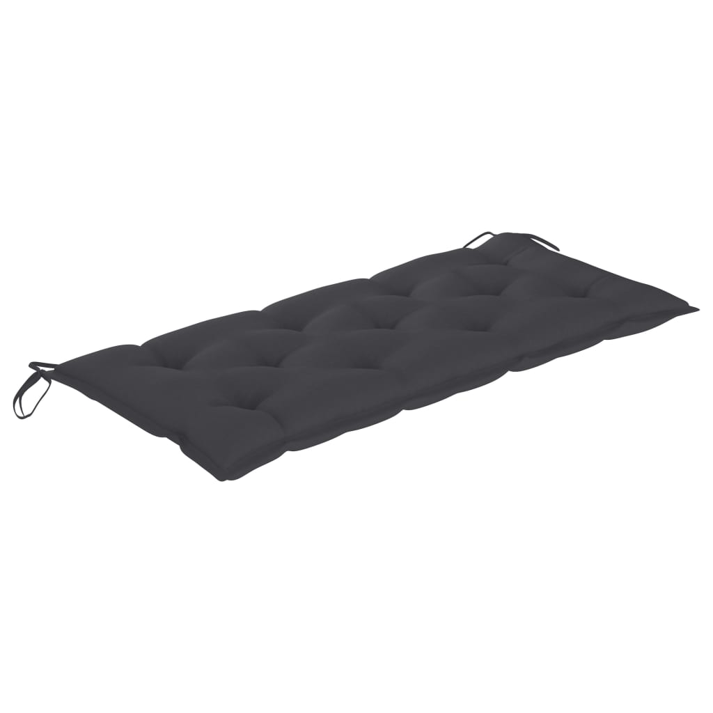 vidaXL 2-os. ławka ogrodowa z poduszką, 120 cm, lity eukaliptus