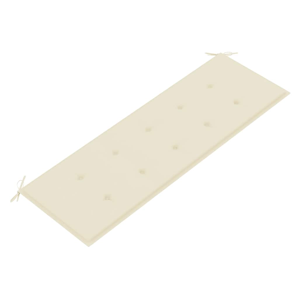 vidaXL 3-os. ławka ogrodowa z poduszką, 150 cm, lity eukaliptus