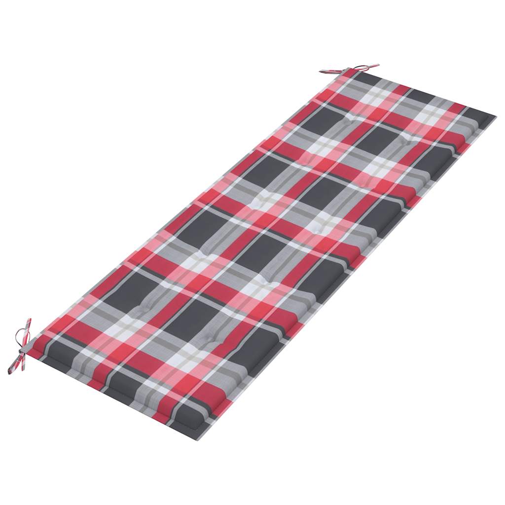 vidaXL 3-os. ławka ogrodowa z poduszką, 150 cm, lity eukaliptus
