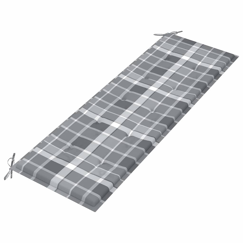 vidaXL 3-os. ławka ogrodowa z poduszką, 150 cm, lity eukaliptus