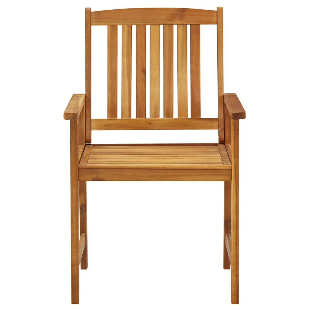 vidaXL Krzesła ogrodowe z poduszkami, 4 szt., lite drewno akacjowe