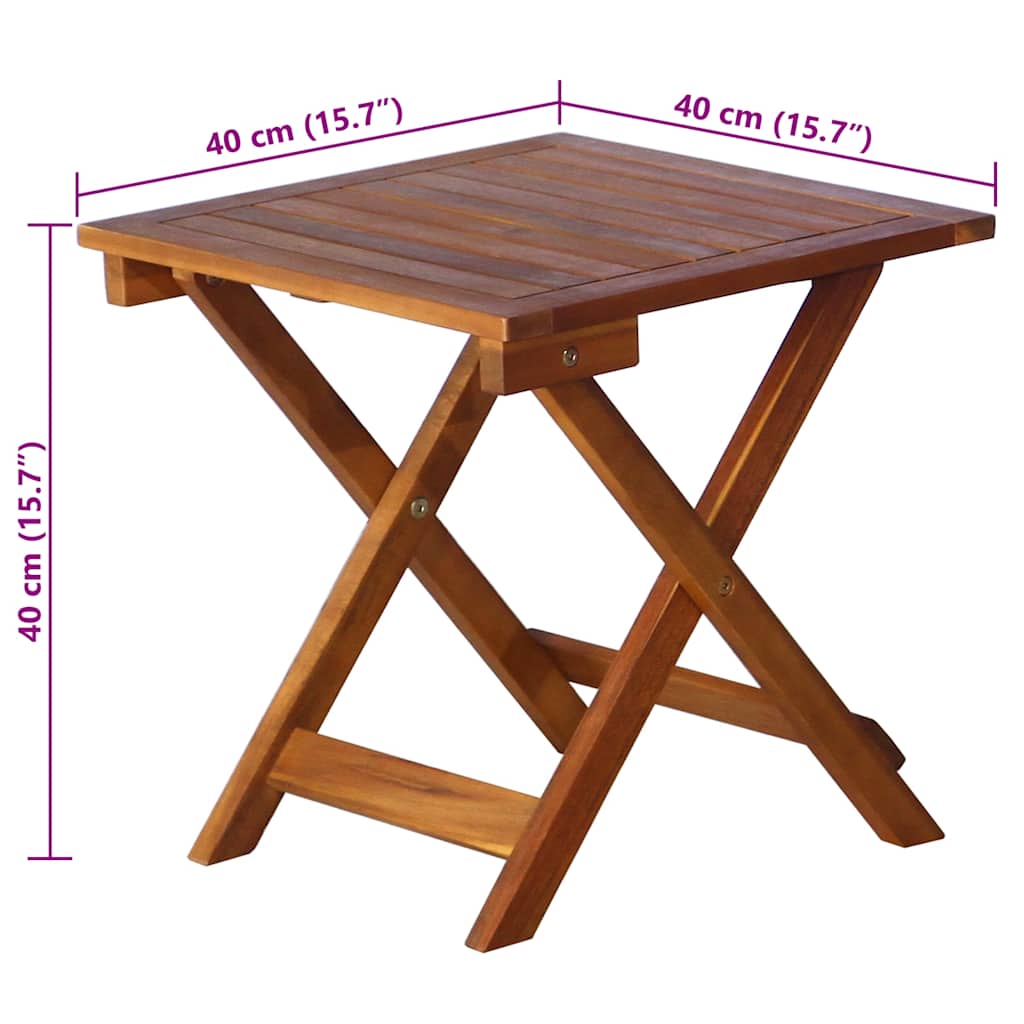 vidaXL Ogrodowy leżak ze stolikiem i poduszką, lite drewno akacjowe